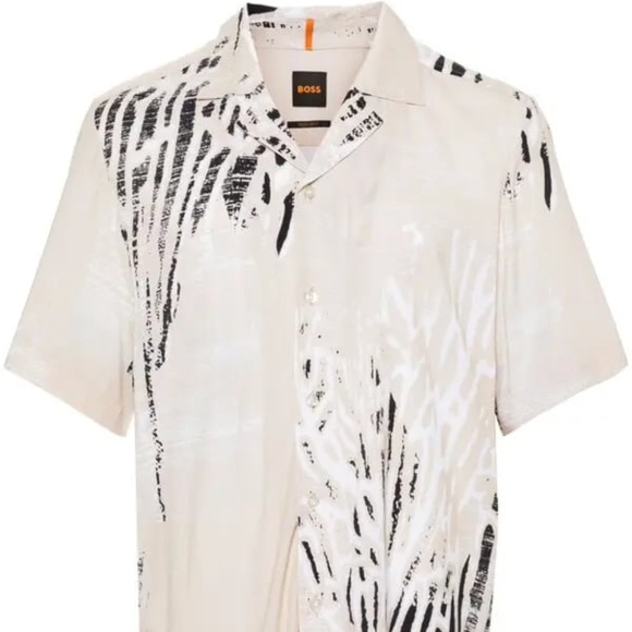 BOSS Rayer Short Sleeve Button Up Shirt XL - Picture 1 of 4